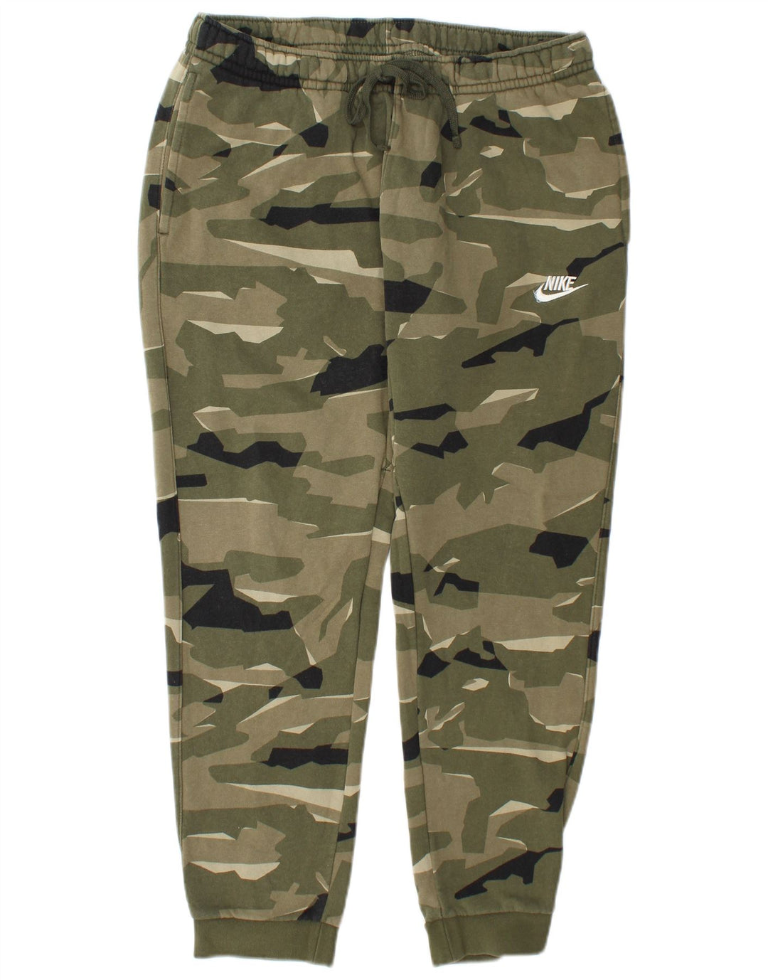Pantaloni da tuta da uomo Nike Joggers grandi in cotone mimetico verde