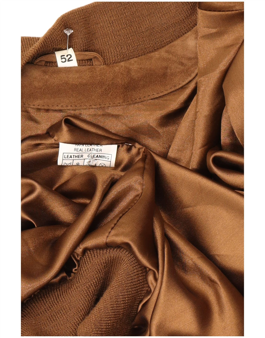 Giacca vintage in pelle scamosciata da uomo IT 52 XL in pelle marrone