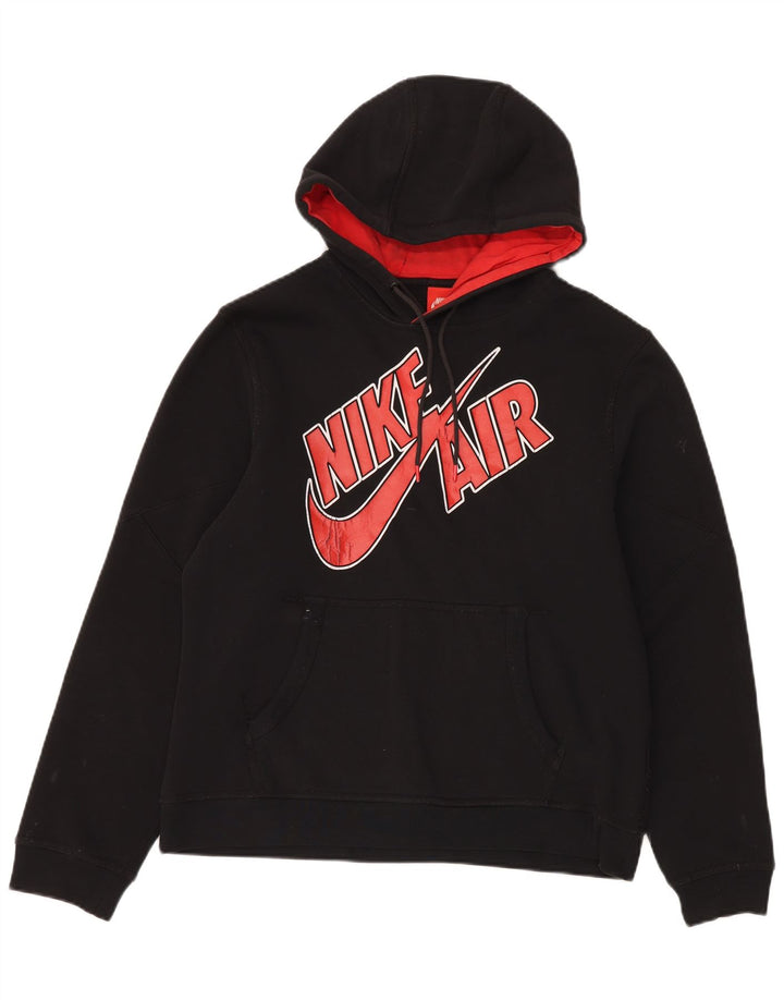 Felpa con cappuccio Nike Air Graphic da uomo in cotone nero medio