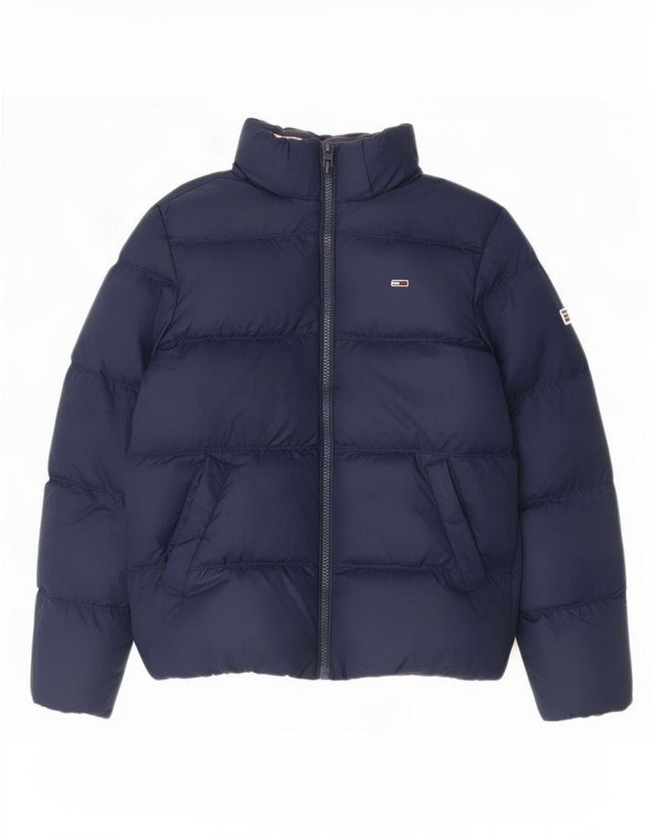 Giacca imbottita da uomo Tommy Hilfiger UK 36 Small Poliestere blu navy