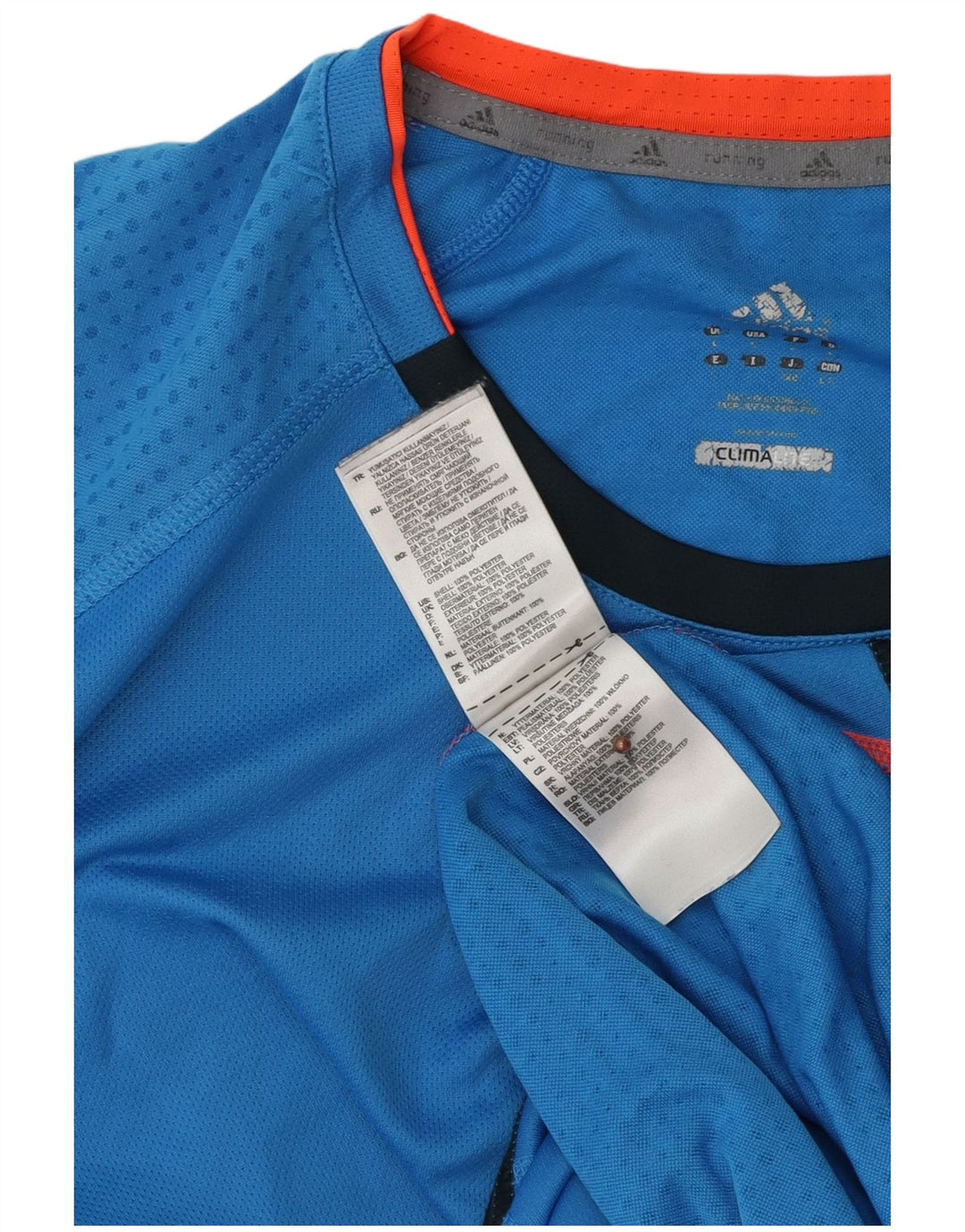 T-shirt ADIDAS da uomo Climalite Top grande blu in poliestere