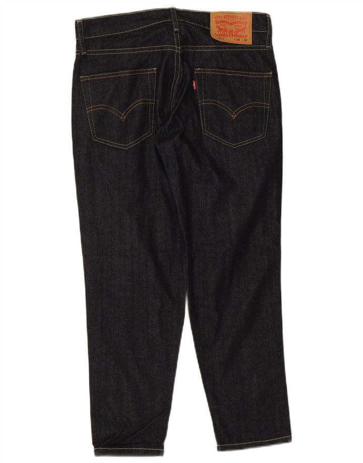 LEVI'S Jeans 511 slim cropped da donna W30 L24 cotone blu navy