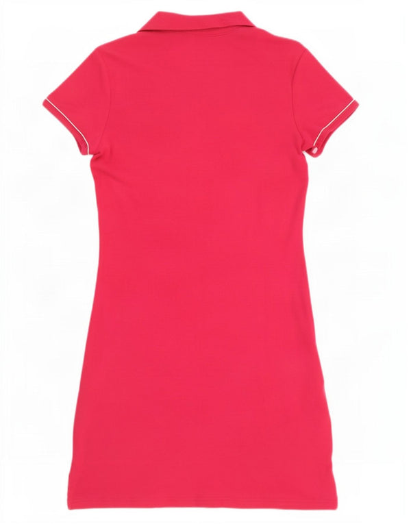 Abito polo da donna Tommy Hilfiger UK 12 cotone rosa medio