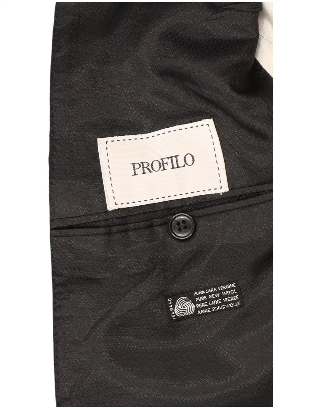 Giacca Blazer Doppiopetto Uomo Profilo IT 48 Media Nera Lana Vergine