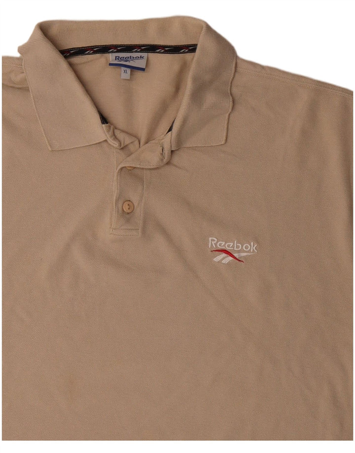 Polo Reebok da uomo XL in cotone beige