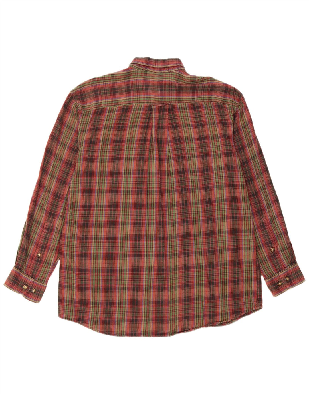 Camicia in flanella da uomo Orvis in cotone a quadri rossi grandi
