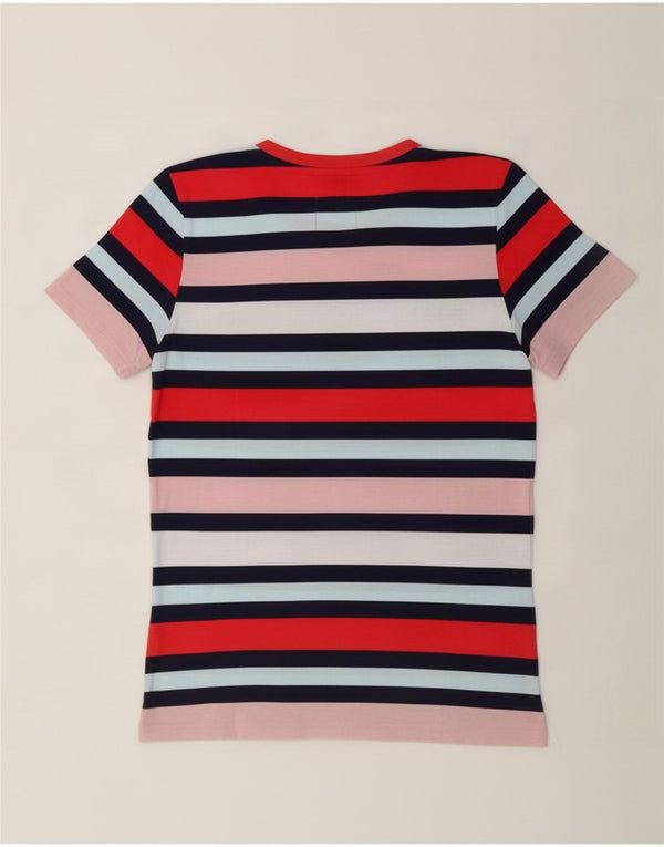 Superdry Womens Graphic T-Shirt Top UK 12 Medium Multicoloured Striped