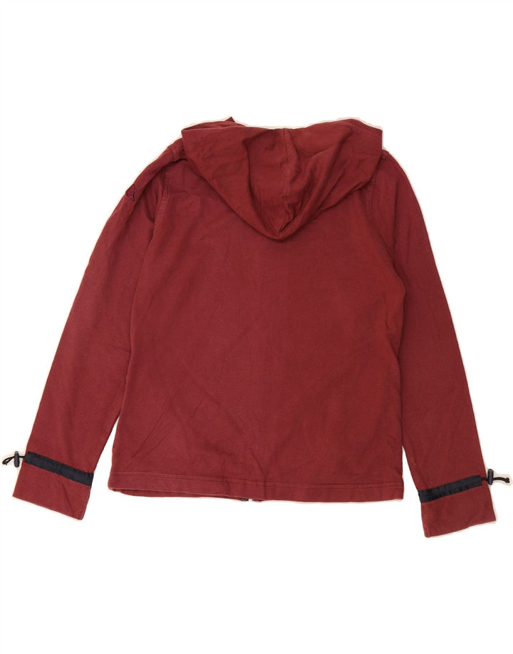KAPPA Womens Zip Hoodie Sweater UK 16 Large Maroon Vintage Kappa and Second-Hand Kappa from Messina Hembry 