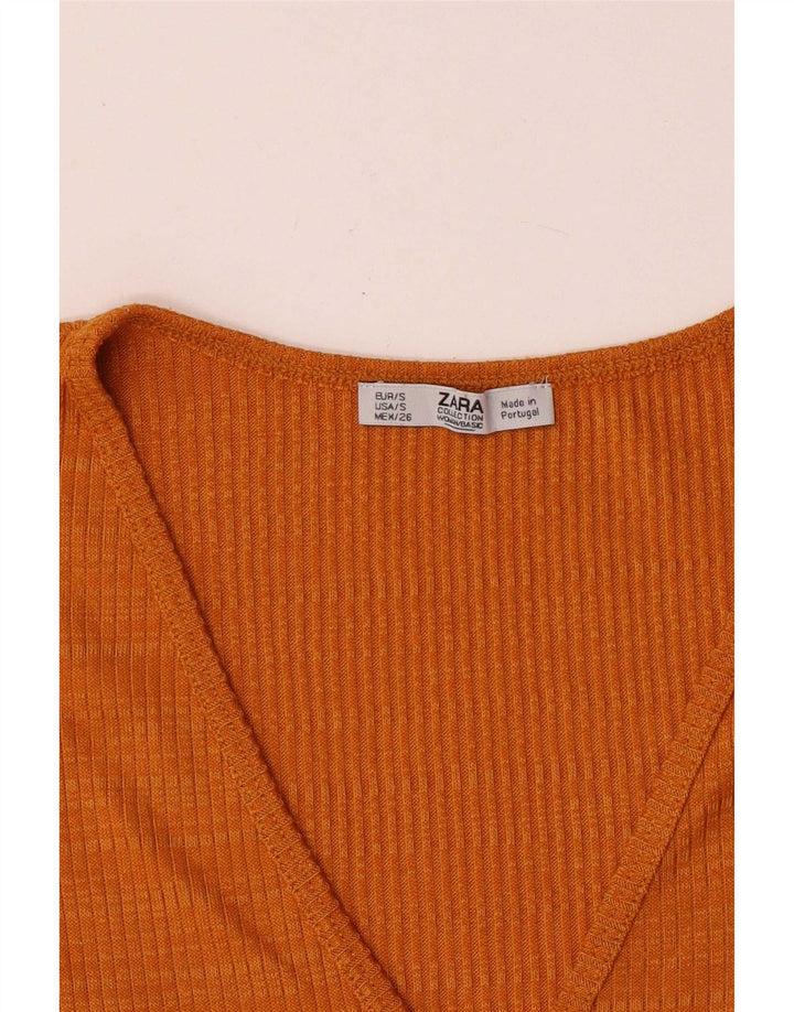 T-shirt Zara da donna Top UK 10 piccola arancione