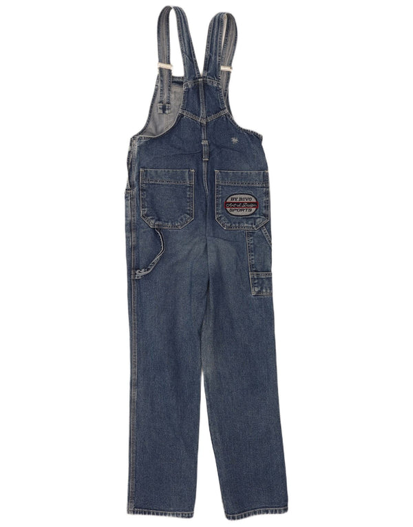 Salopette da donna vintage jeans dritti W30 L30 cotone blu