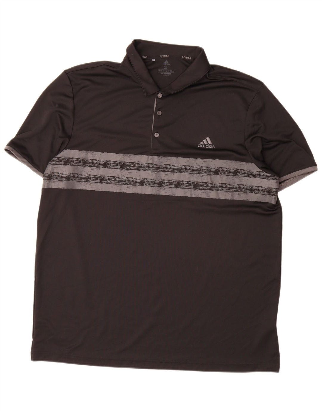 Polo Adidas Primegreen da uomo XL in poliestere a righe nere