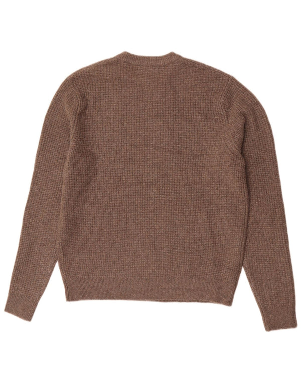 Maglione maglione girocollo da uomo Marks & Spencer marrone medio in acrilico