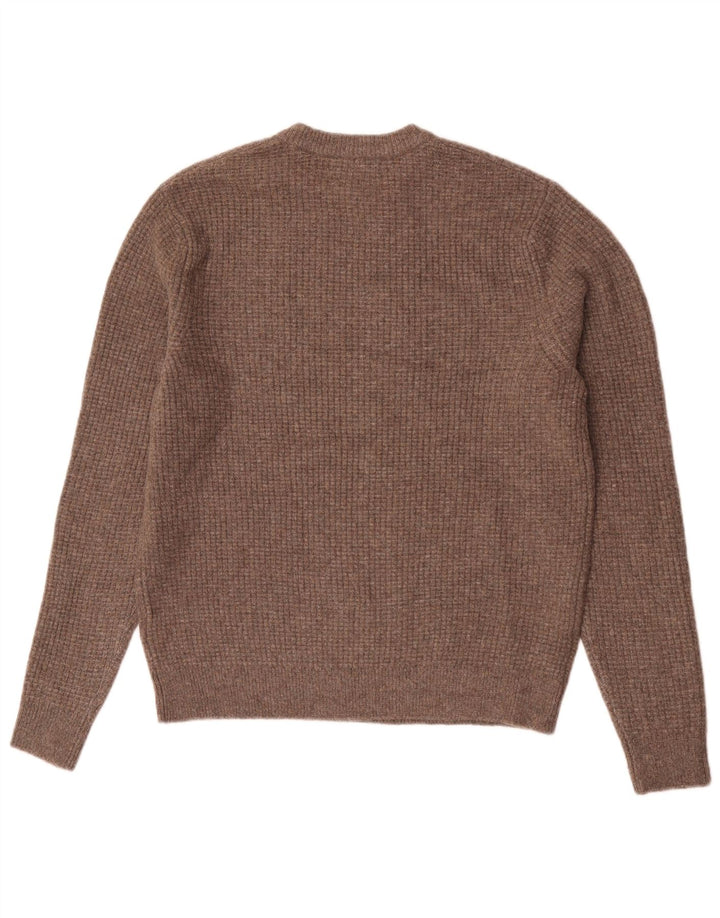 Maglione maglione girocollo da uomo Marks & Spencer marrone medio in acrilico