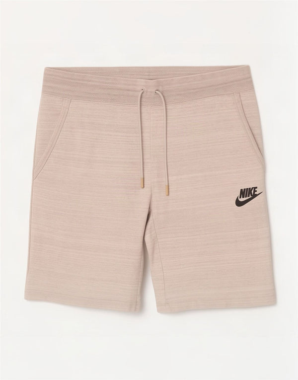 Nike Mens Sport Shorts Small Beige Flecked Cotton