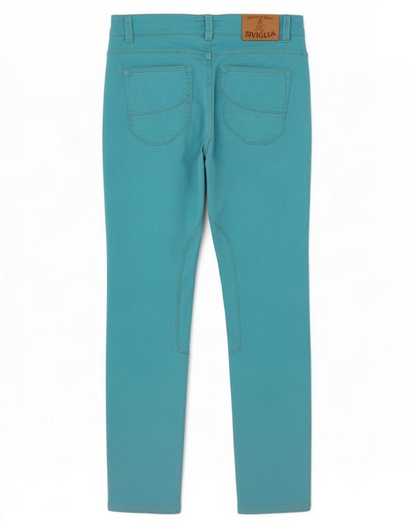 SIVIGLIA Pantaloni Casual Slim Uomo W31 L28 Blu Cotone