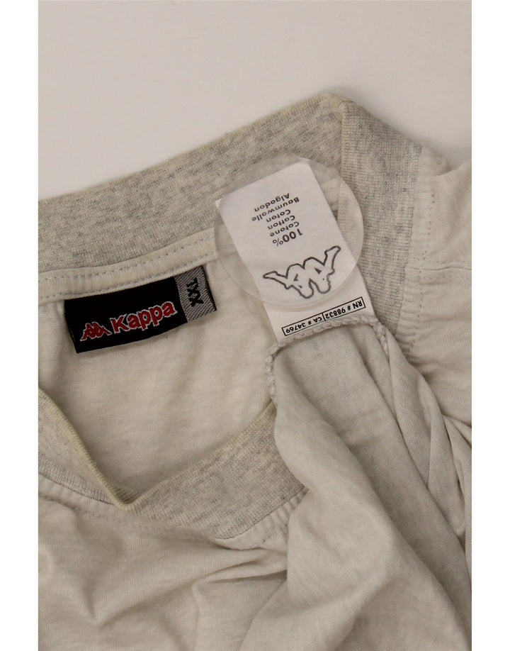 T-shirt uomo Kappa Top 2XL Cotone mélange grigio