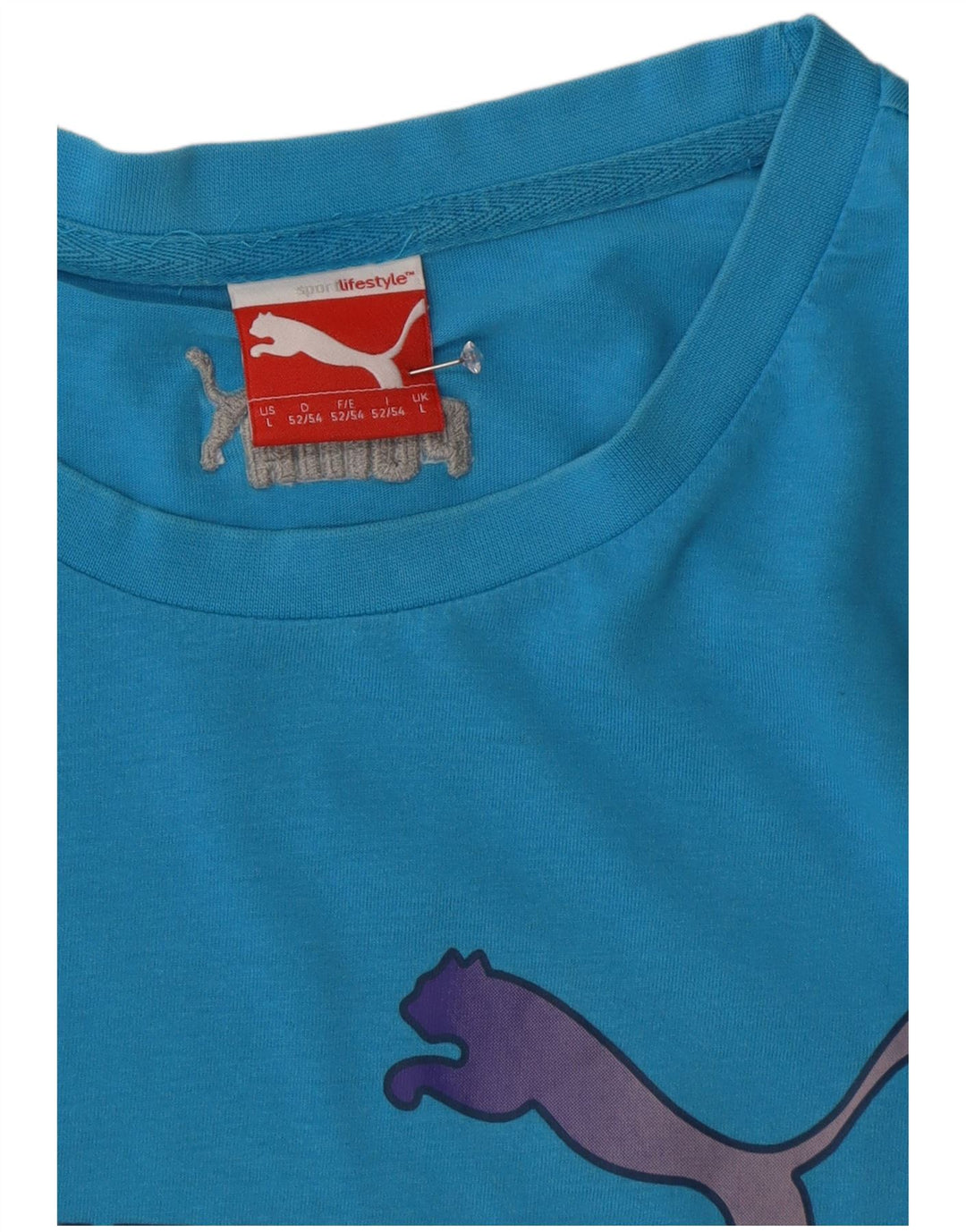 T-shirt grafica da uomo Puma grande blu