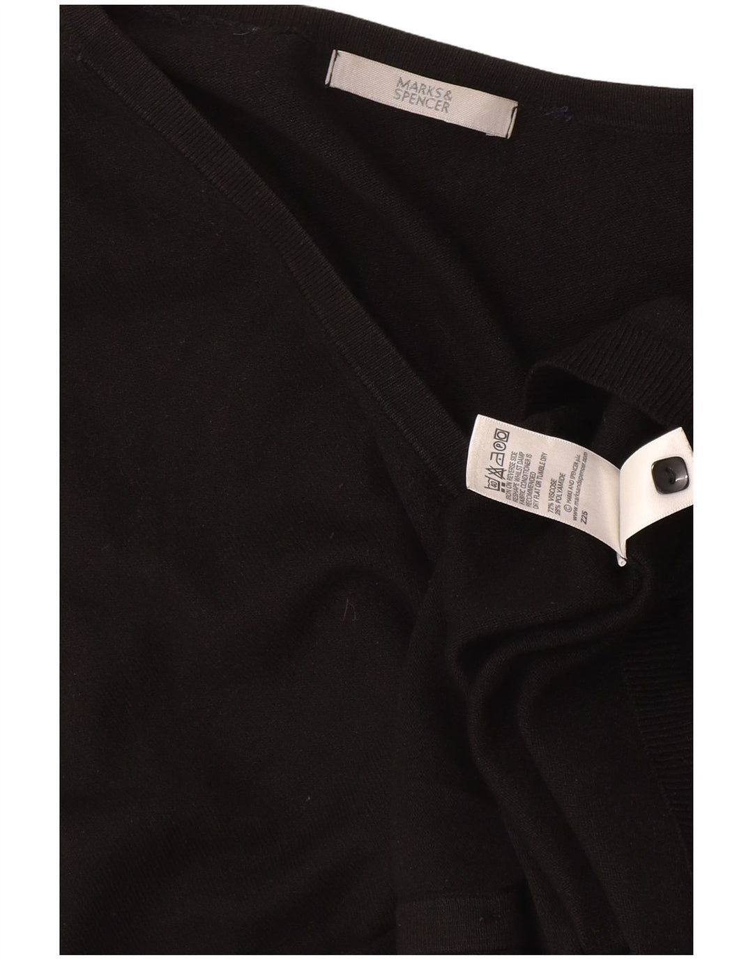 Maglione cardigan da donna Marks & Spencer UK 14 Viscosa nera media