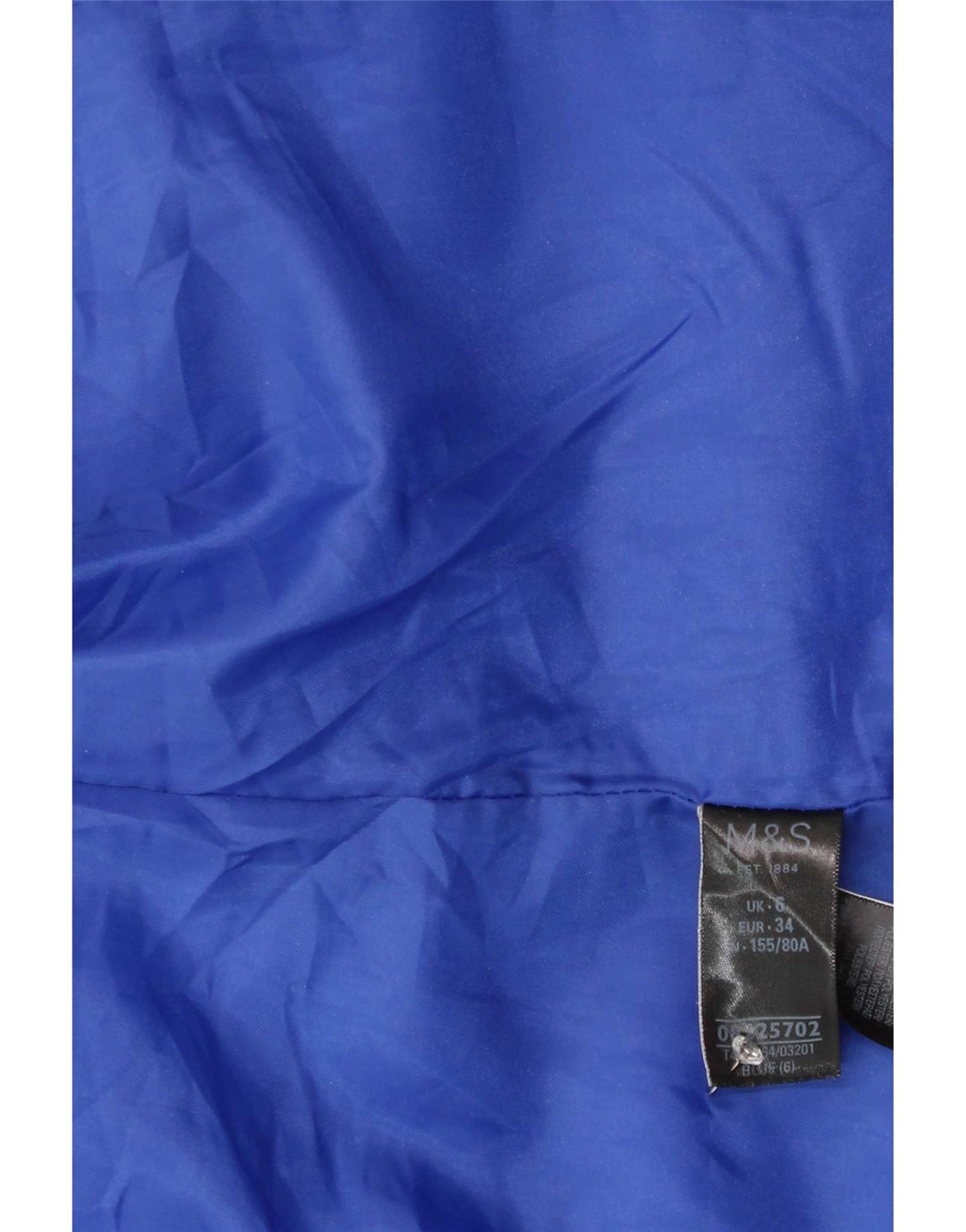 Giacca imbottita da donna Marks & Spencer UK 6 XS poliestere blu