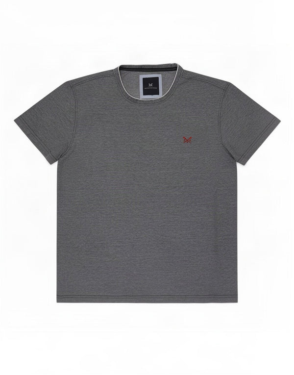 Crew Clothing T-shirt da uomo Top piccola in cotone grigio