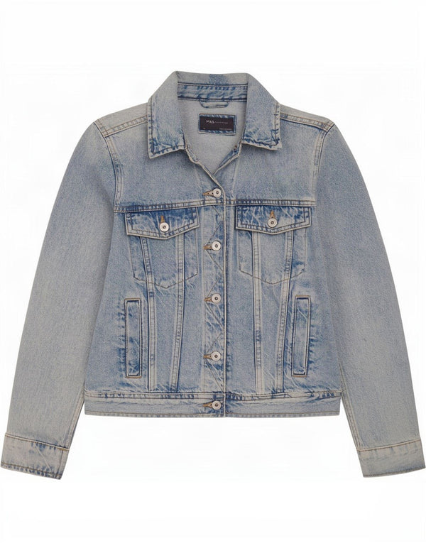 Giacca di jeans da donna Marks & Spencer UK 14 Cotone blu medio