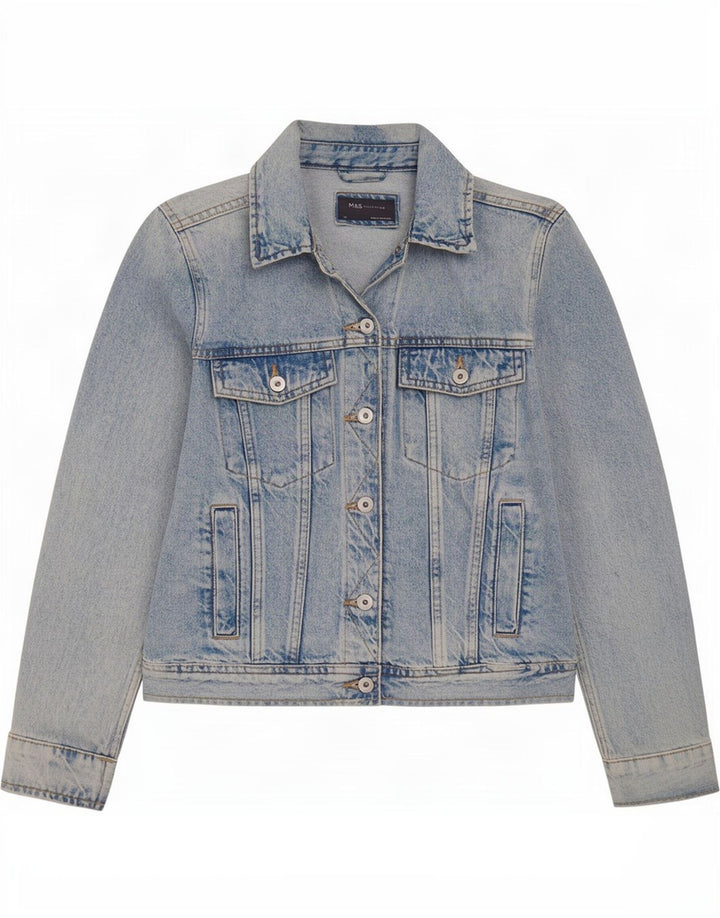 Giacca di jeans da donna Marks & Spencer UK 14 Cotone blu medio