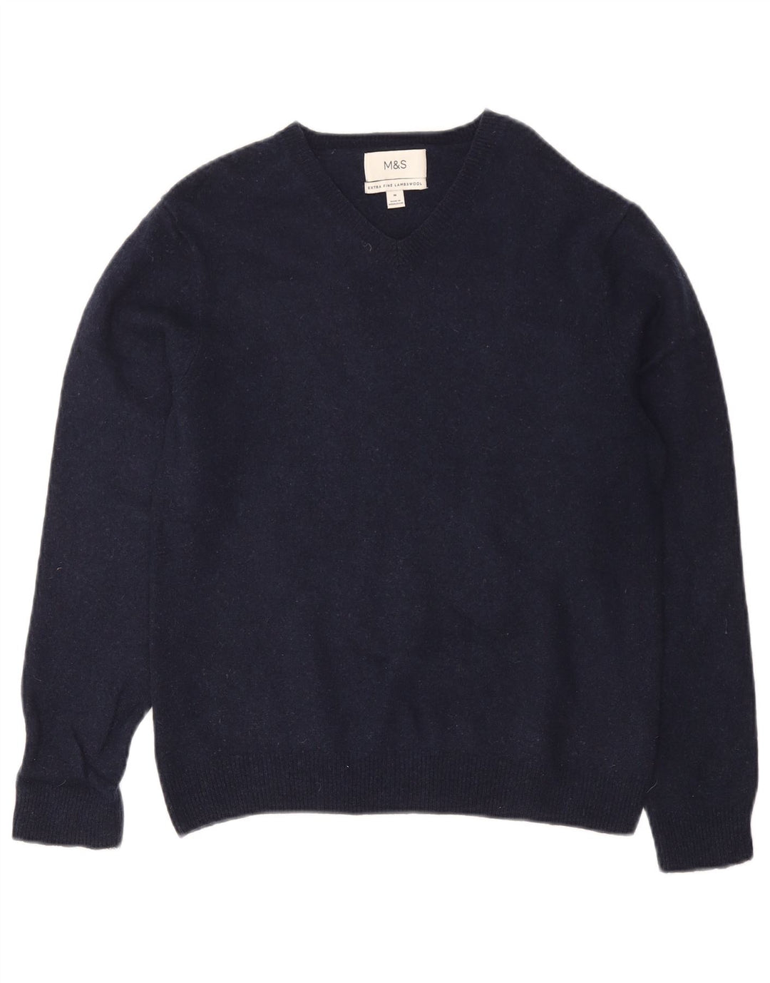 Canotta da uomo Marks & Spencer media lana d'agnello blu navy
