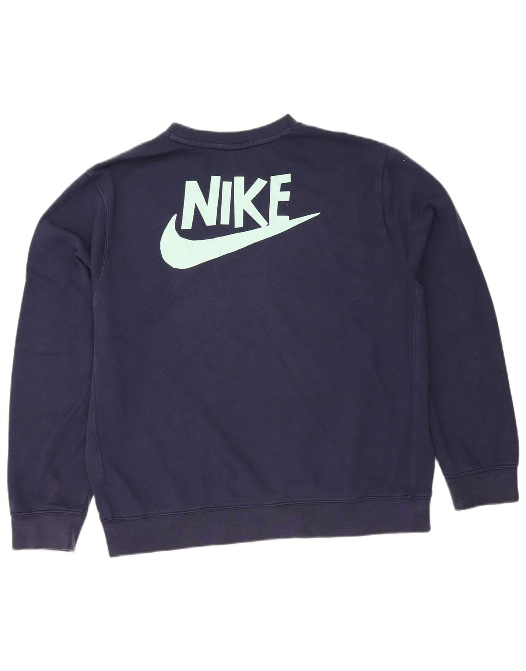 Felpa grafica da uomo Nike Felpa media in cotone blu navy