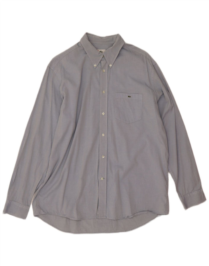 Camicia da uomo Lacoste taglia 44 XL cotone blu