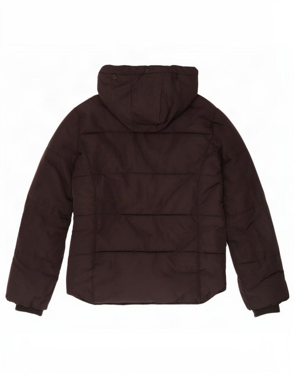 Giacca imbottita con cappuccio da donna Topshop UK 8 piccola poliestere nero