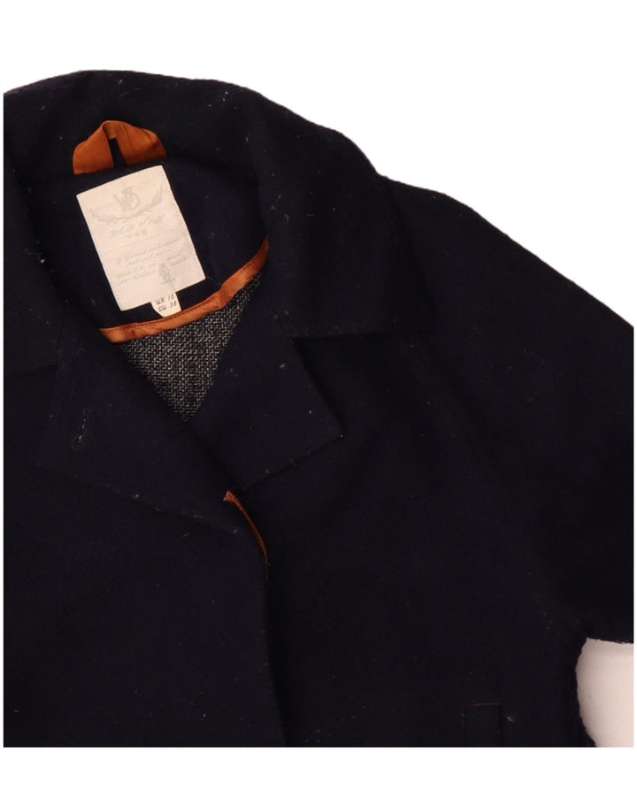 Giubbotto bomber oversize da donna White Stuff UK 10 piccolo in lana blu navy