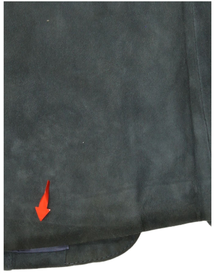 PENELOPE Gilet Donna in Pelle Scamosciata IT 44 Blu Medio