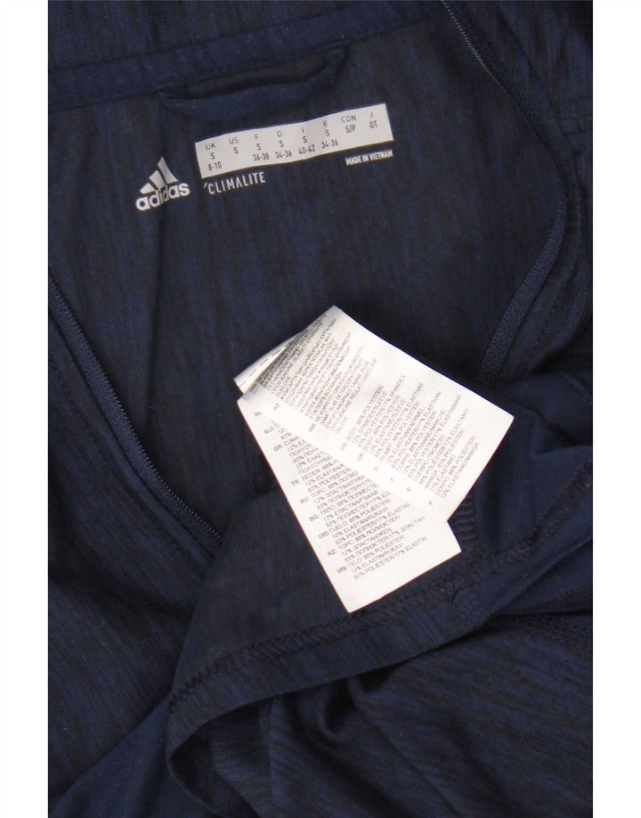 Top da tuta Adidas da donna con grafica pullover UK 8/10 Small Blu Navy