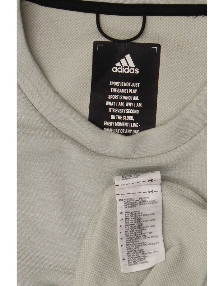 Felpa Adidas da uomo con vestibilità regolare grafica, maglione, poliestere verde medio