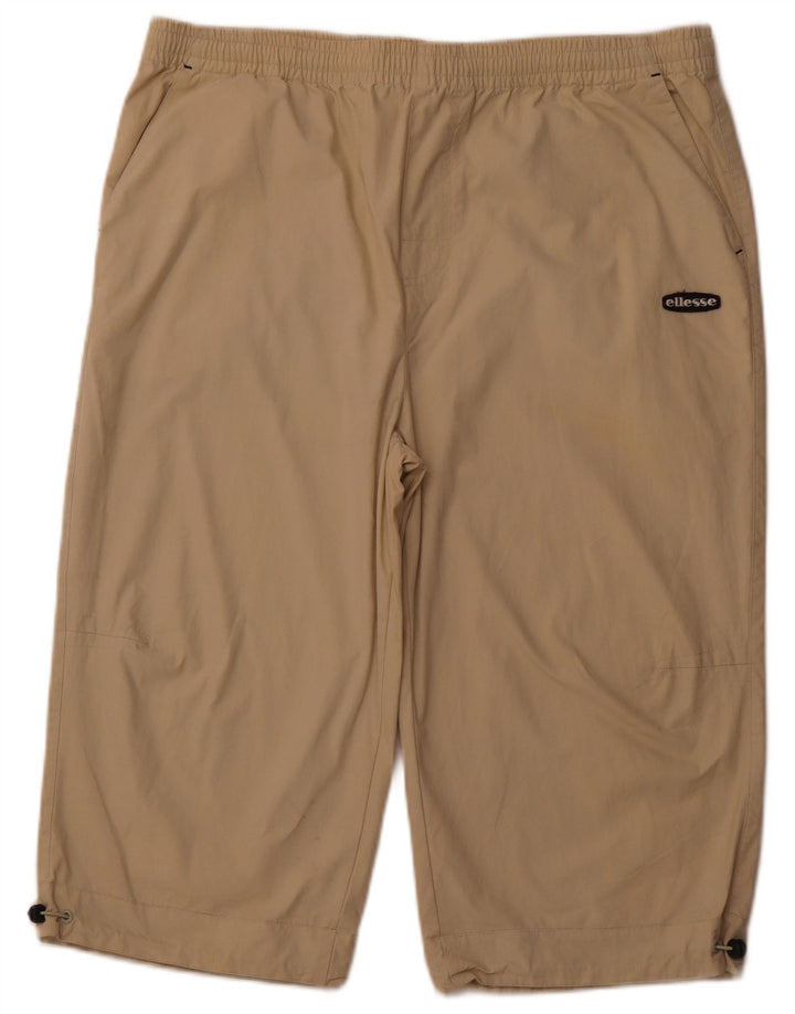 ELLESSE Pantaloncini sportivi bermuda da uomo di grandi dimensioni in cotone beige