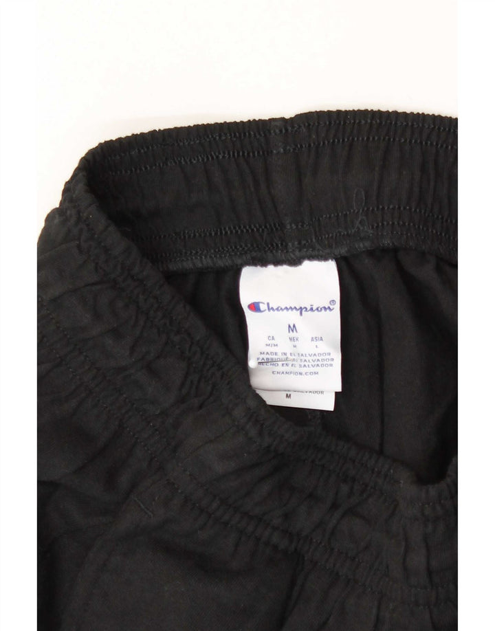 Pantaloni da tuta con grafica Champion da uomo, pantaloni da jogging, cotone medio nero