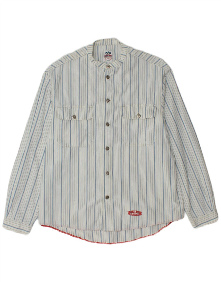 Copertina Camicia da uomo a righe bianche grandi