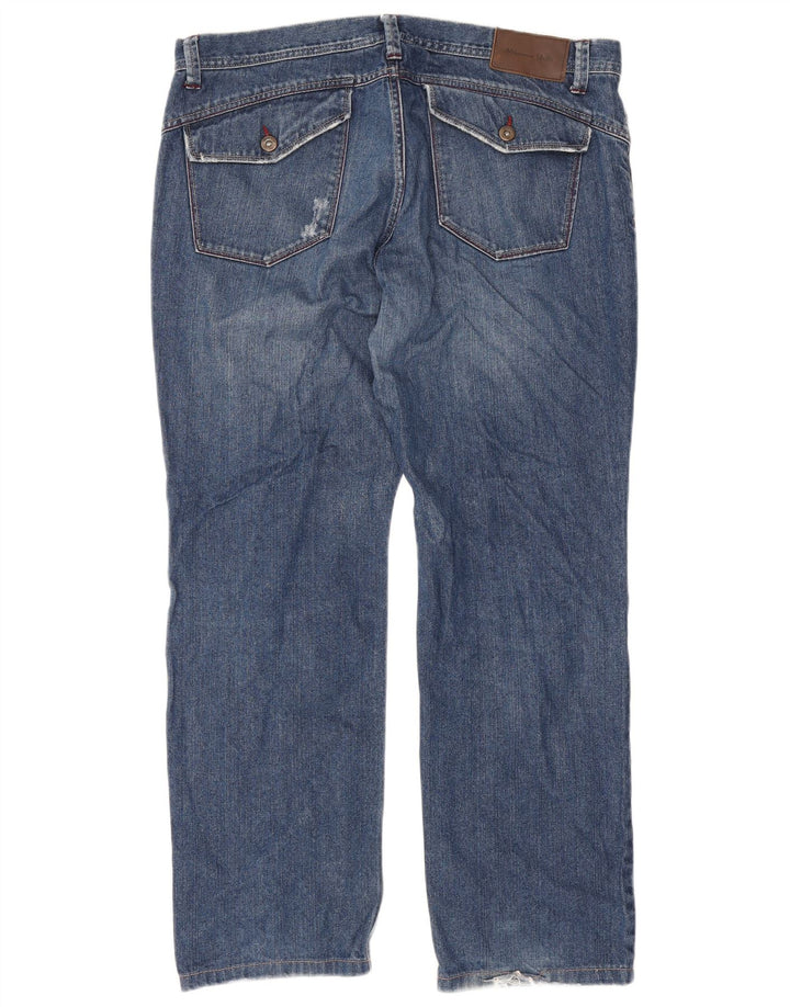 Jeans dritti da uomo Massimo Dutti EU 48 XL W38 L29 Cotone blu