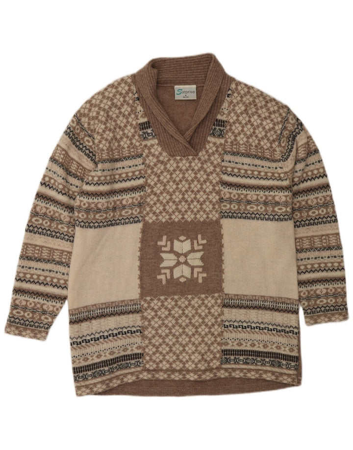 Maglione da donna SURPRISE con collo a scialle e vestibilità ampia IT 40/42 Beige medio