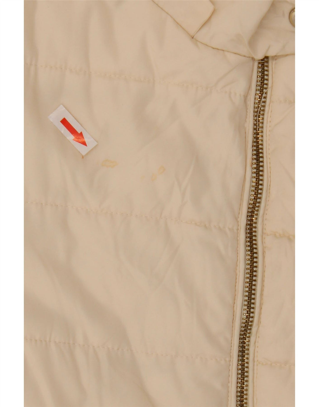 Giacca imbottita oversize da donna Zara UK 10 piccola poliestere bianco