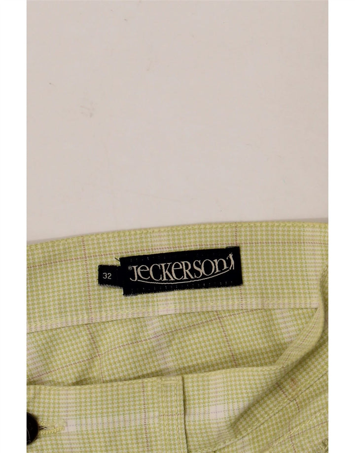 Pantaloncini casual da uomo Jeckerson W32 verde medio a quadri