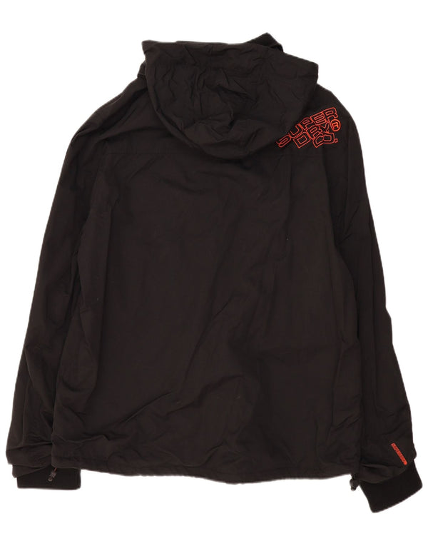 Giacca a vento con cappuccio da uomo SUPERDRY UK 46 3XL Nera