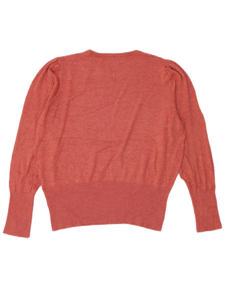 Maglione girocollo corto da donna Marks & Spencer UK 16 grande rosso