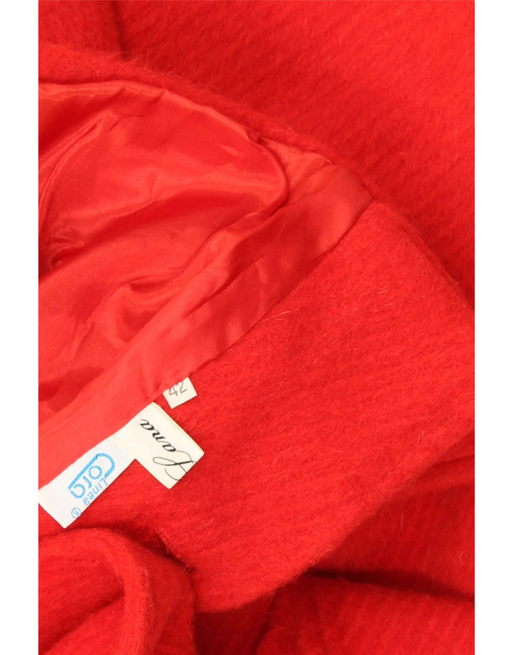 Giacca blazer vintage da donna a 2 bottoni IT 42 lana rossa media