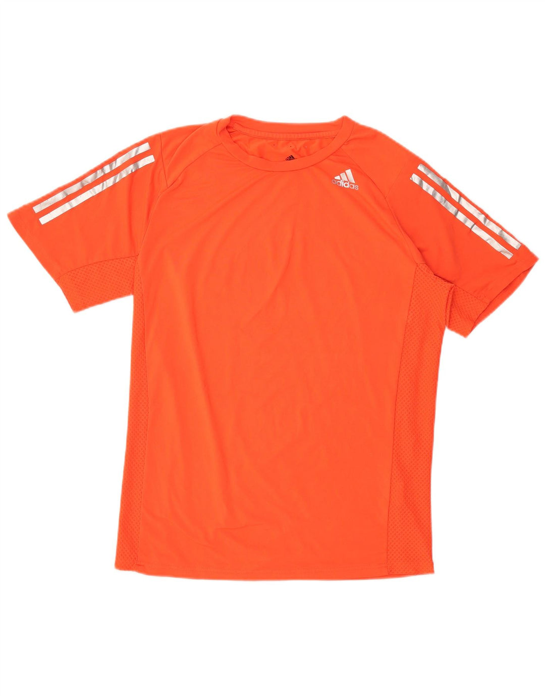 T-shirt grafica Adidas da uomo Climacool Top piccola in poliestere arancione