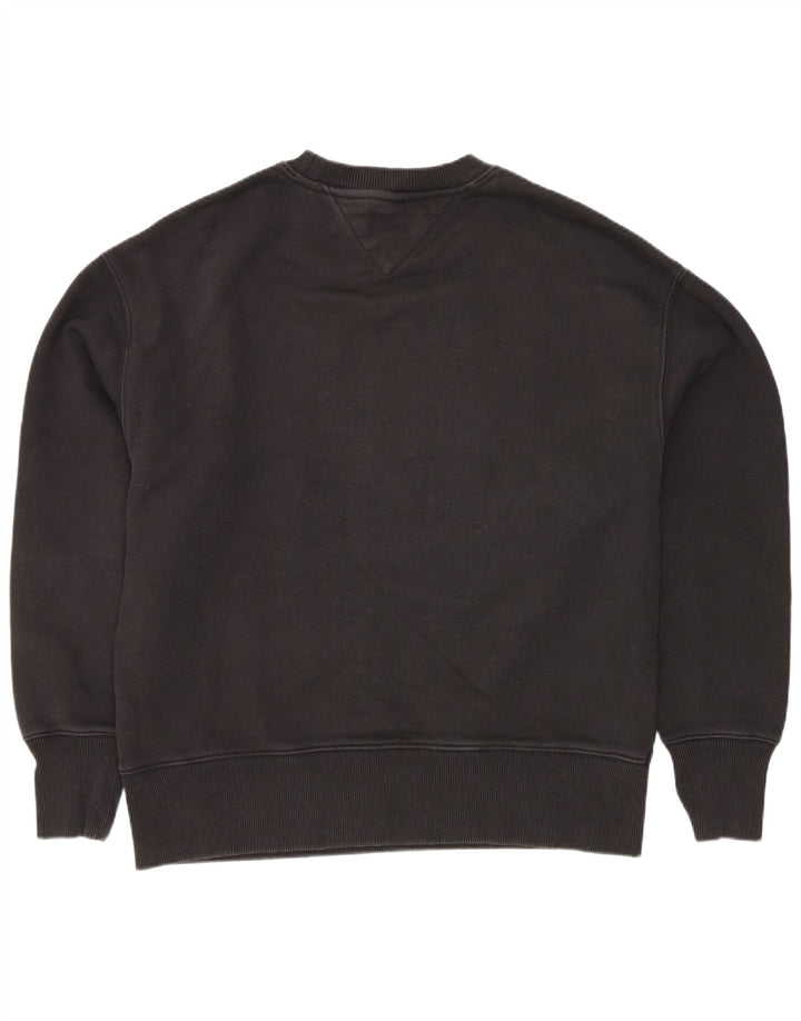 Felpa grafica da uomo Tommy Hilfiger Maglione piccolo cotone nero