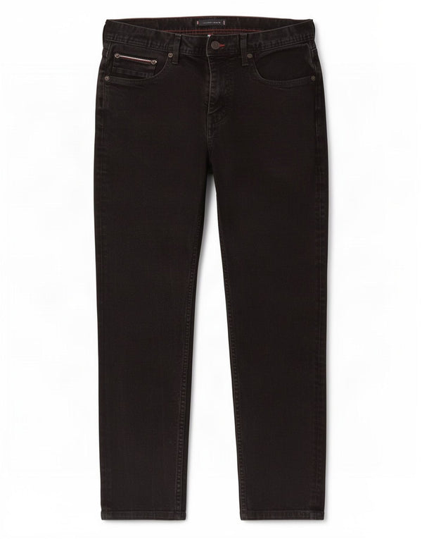 Jeans slim da uomo Tommy Hilfiger W34 L32 cotone nero