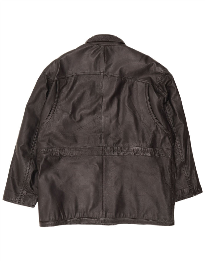 Giacca in pelle da uomo Pointers UK 40 grande in pelle nera