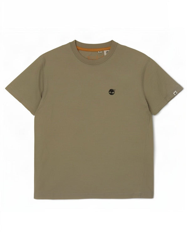 T-shirt grafica da uomo Timberland Top piccola in cotone kaki