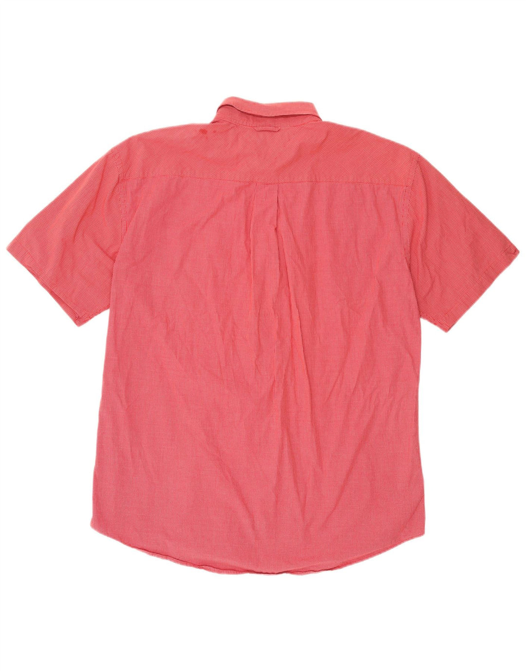 Camicia a maniche corte da uomo Tommy Hilfiger XL in cotone a quadretti rosso